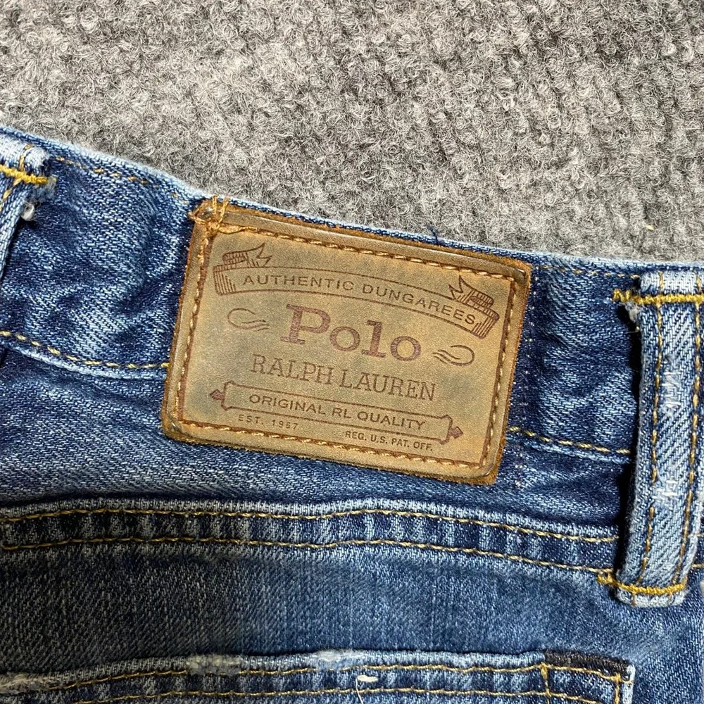 Polo Ralph Lauren Varick Slim Straight Jeans Mens 42x32 Clarke Indigo Blue Denim
